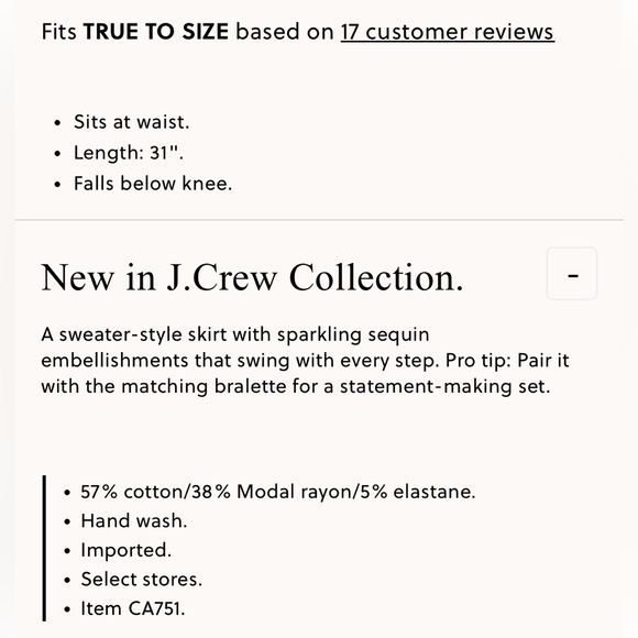 J. Crew Collection Sequin Fringe Midi Skirt. Size XL. NWT. - Picture 5 of 12